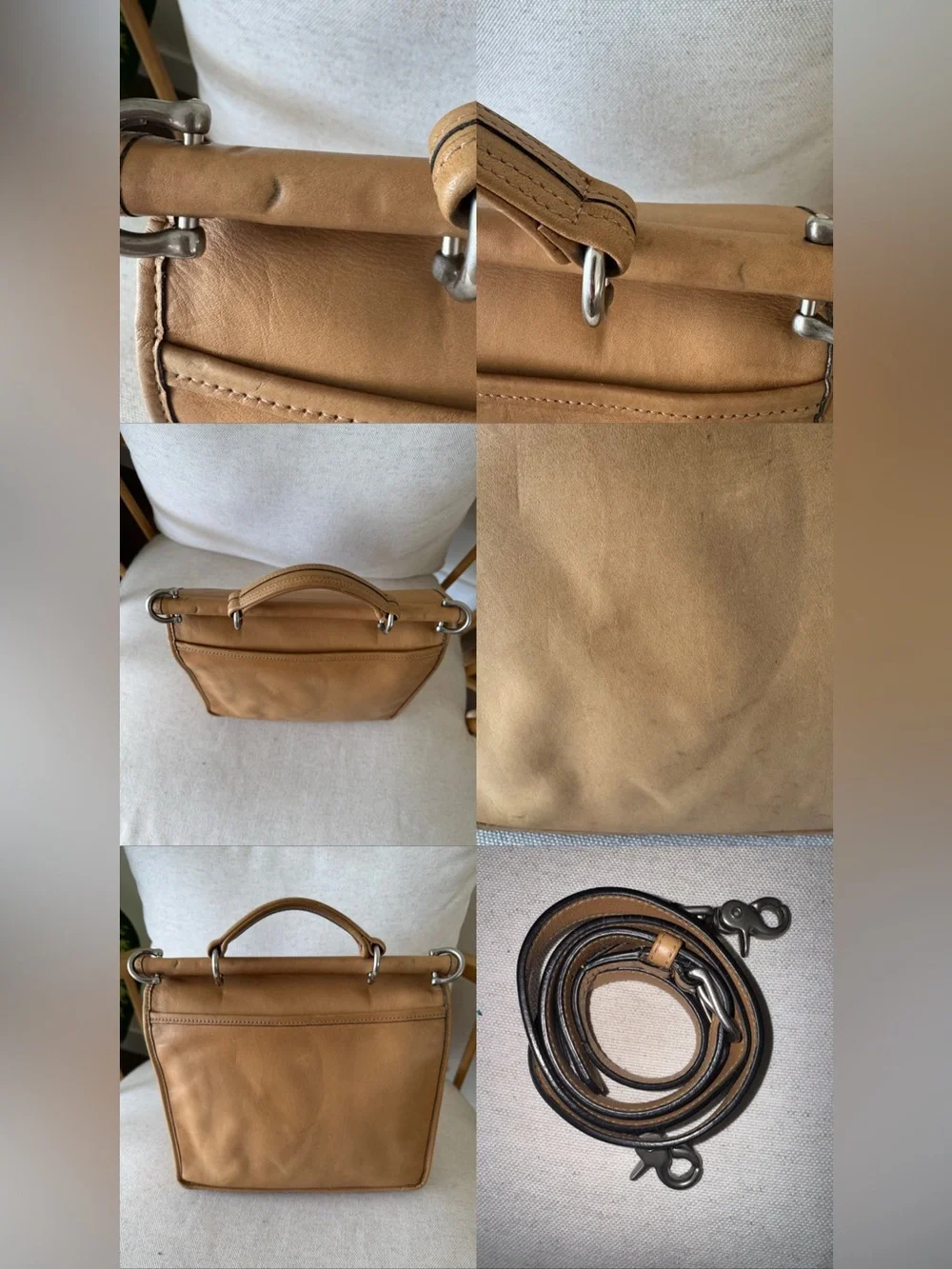 ‼️SOLD‼️ Vintage Coach Willis British Tan Leather Shoulder Crossbody Satchel Bag - Picture 16 of 17